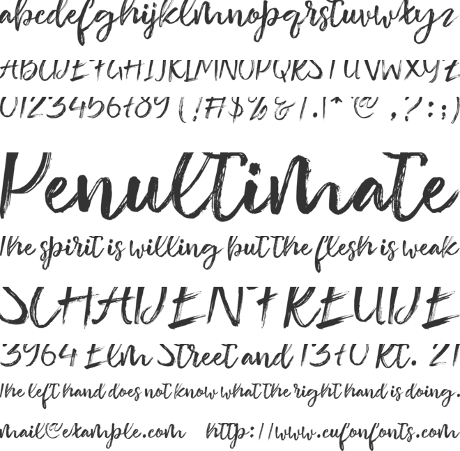 Basting Brush font preview
