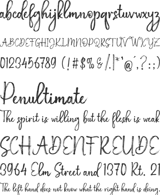 Aster Love font preview