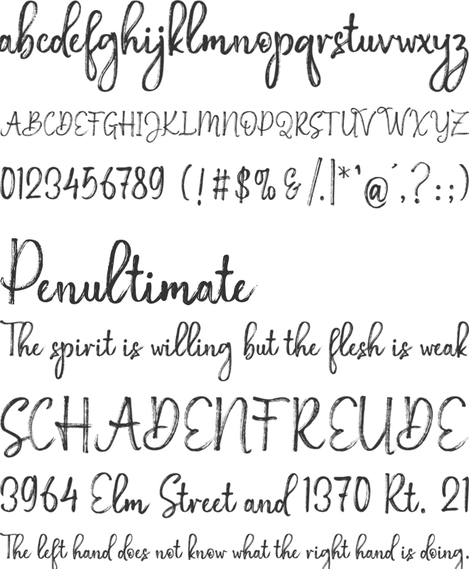 Aster Love font preview