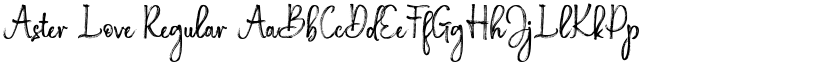 Aster Love Regular font