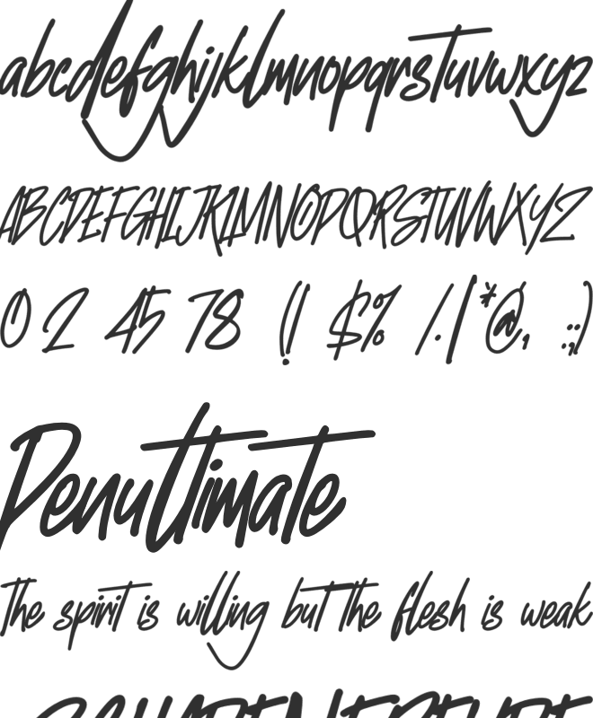 Unofficial font preview