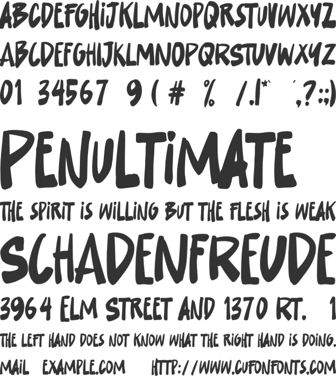 Steelhead font preview