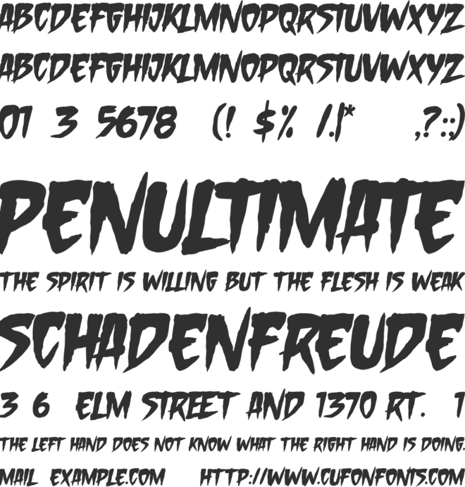 Sleepless font preview