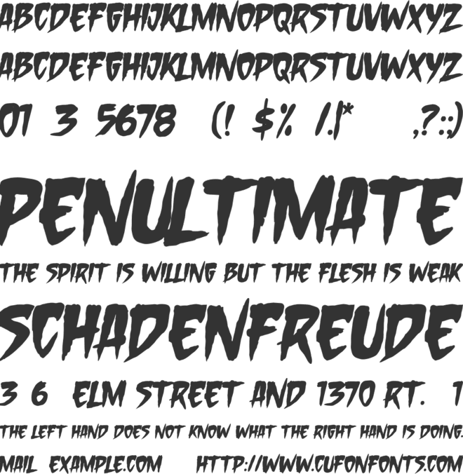 Sleepless font preview