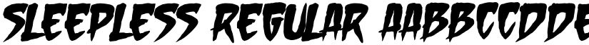 Sleepless Regular font