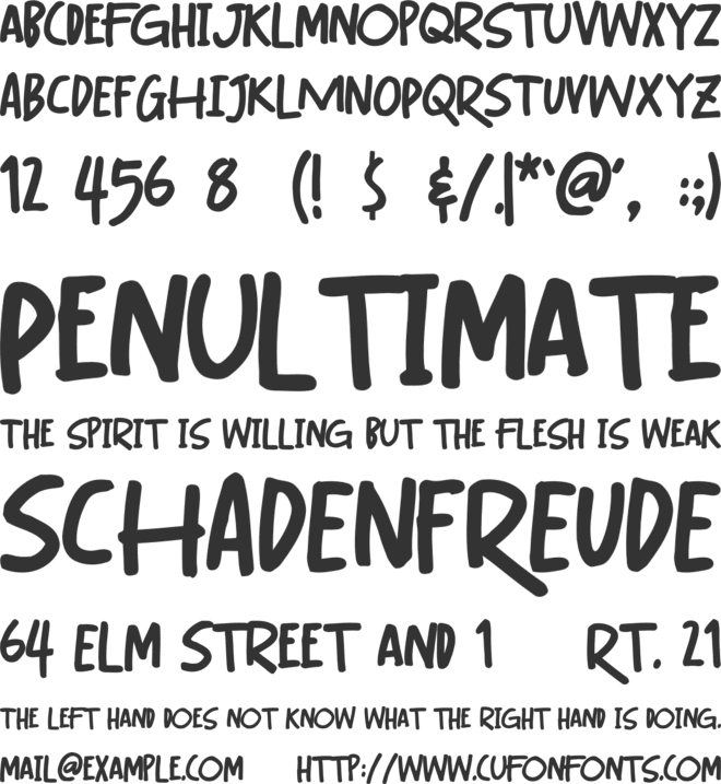 Shutter font preview
