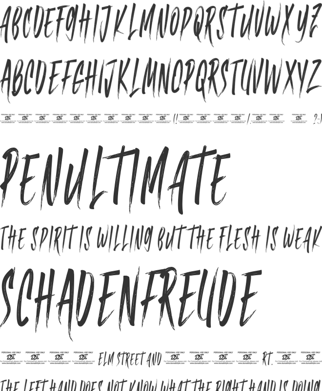 Black Memory font preview