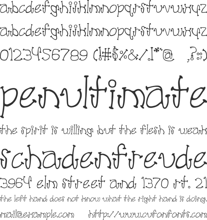 Poodle Lover font preview