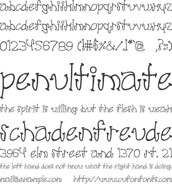 Poodle Lover font preview