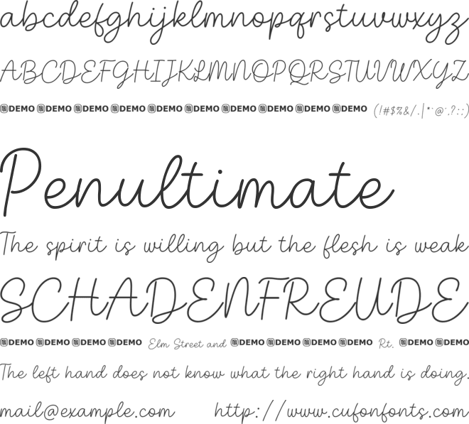 Leafery font preview