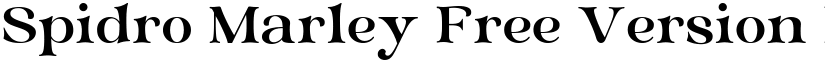 Spidro Marley Free Version Regular font