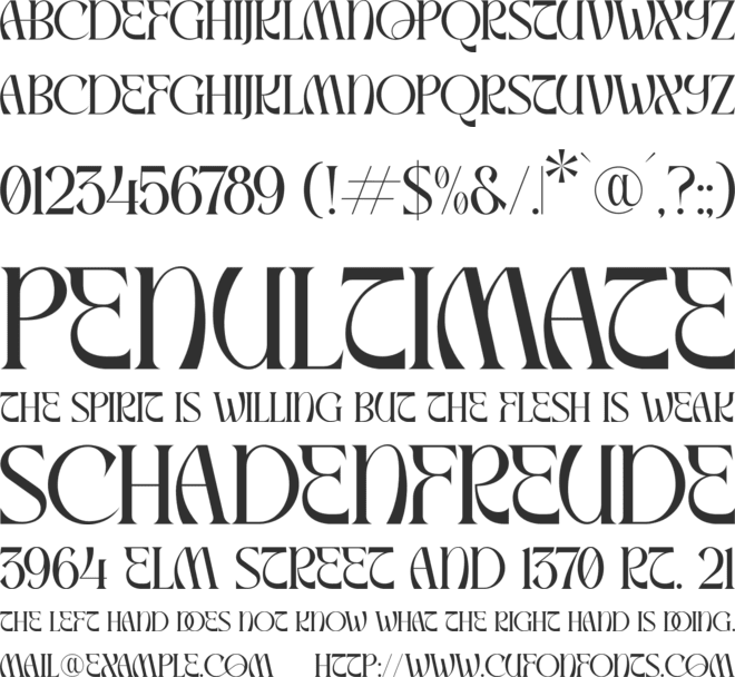 Mallory font preview