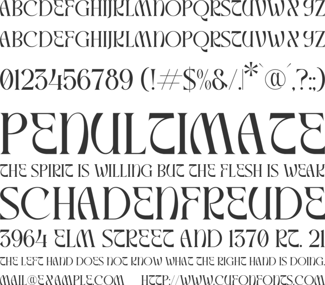Mallory font preview