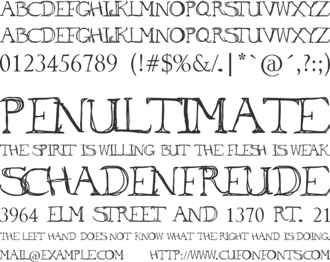 To Ogle font preview