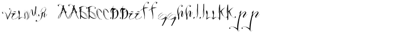 Velour font