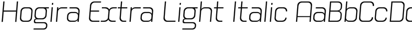 Hogira Extra Light Italic font