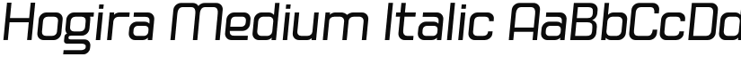 Hogira Medium Italic font
