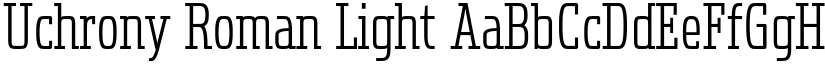 Uchrony Roman Light font