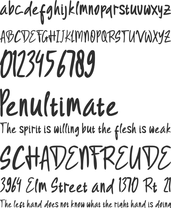 Holywind font preview