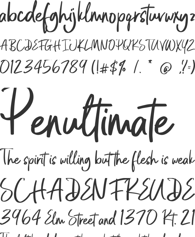 Porter Miles font preview