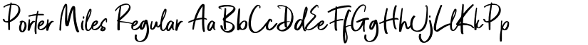 Porter Miles Regular font