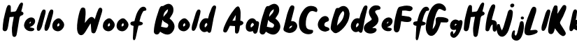 Hello Woof Bold font