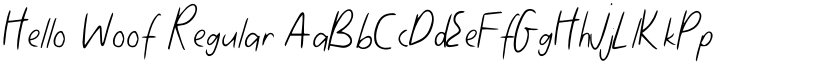 Hello Woof Regular font