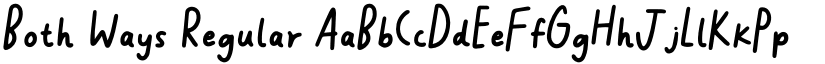 Both Ways Regular font