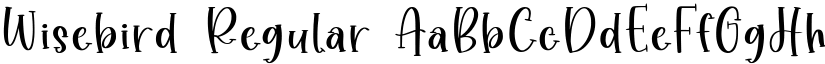 Wisebird Regular font