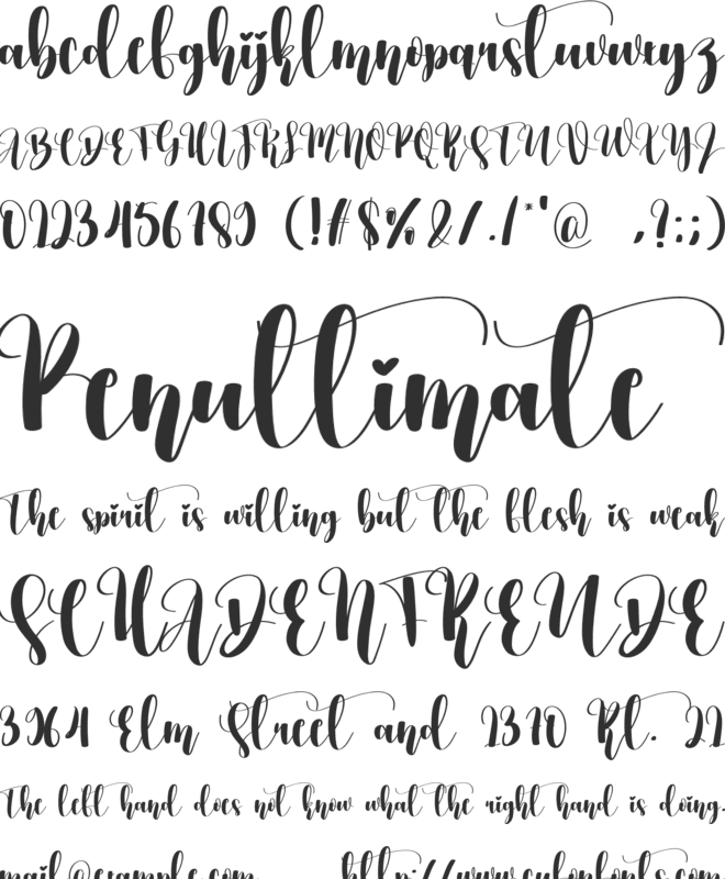 Rainbow December font preview