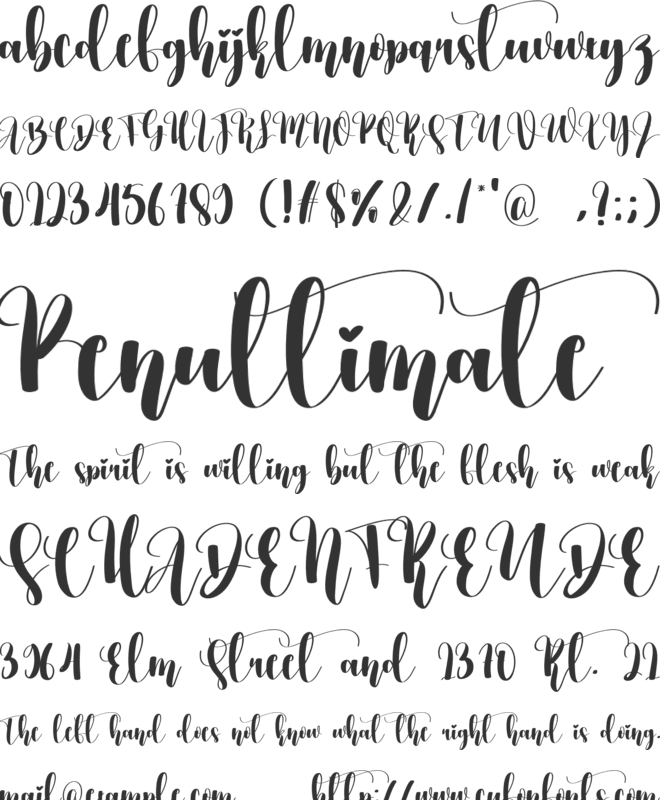 Rainbow December font preview