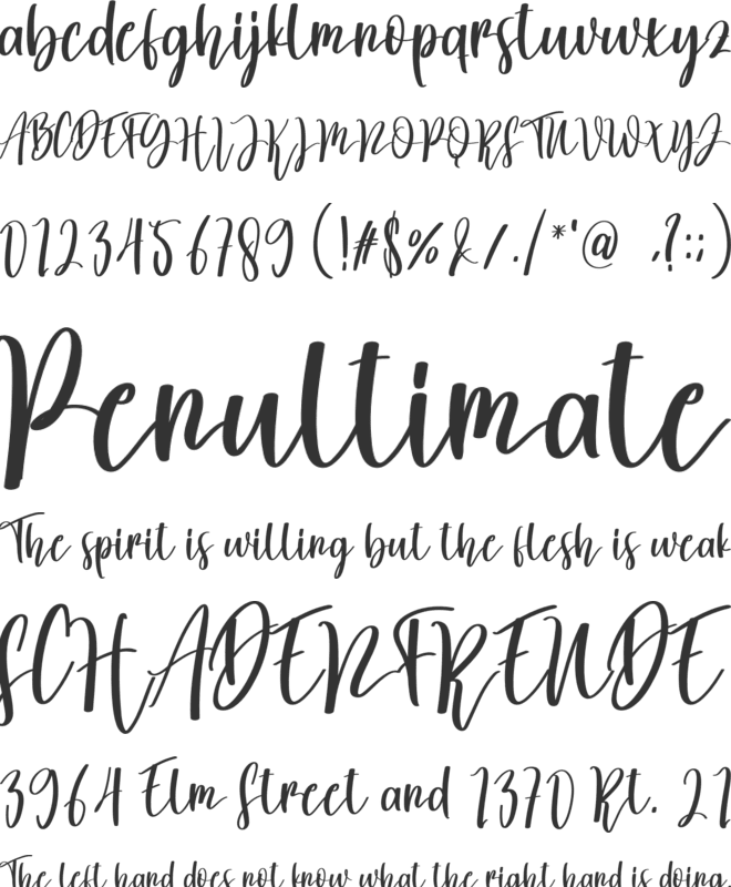 Pink Cream font preview