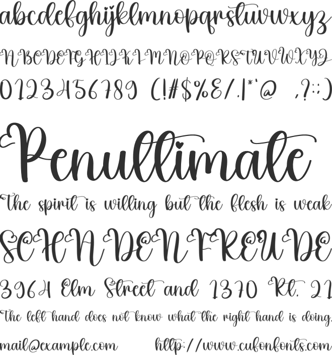 Vacation Valentine font preview