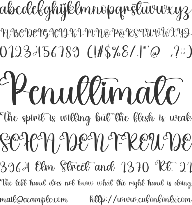 Vacation Valentine font preview