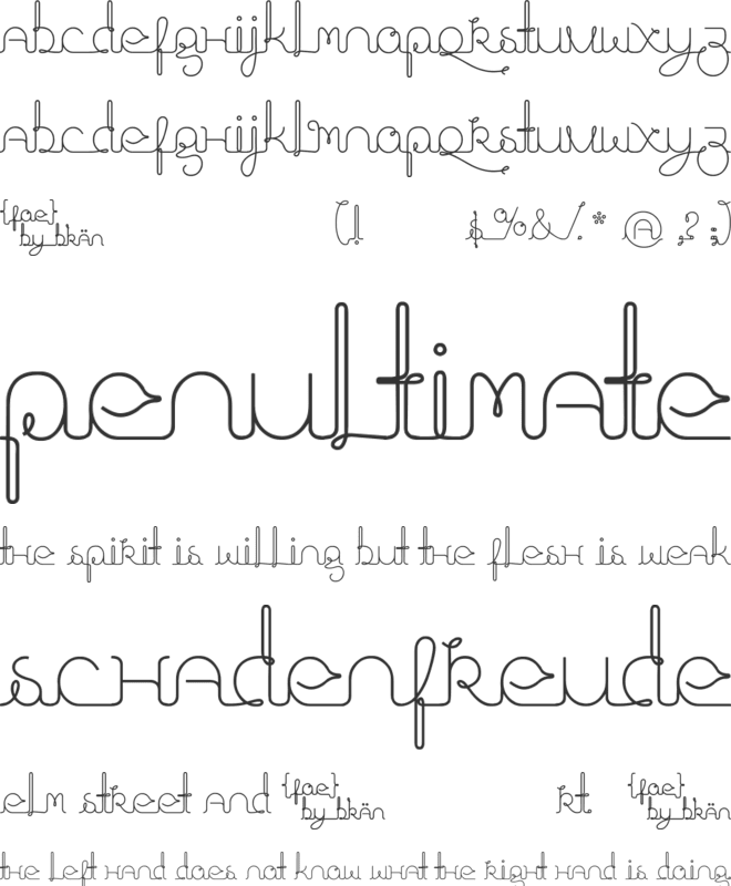 Fragments of Eter font preview