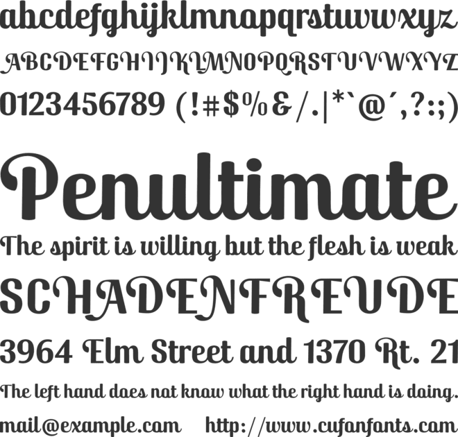 Megilan font preview