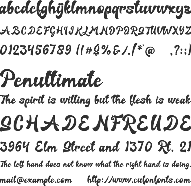 aerostyle font preview