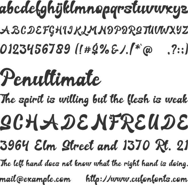 aerostyle font preview