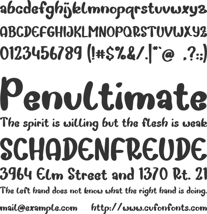 Adventure Blues font preview