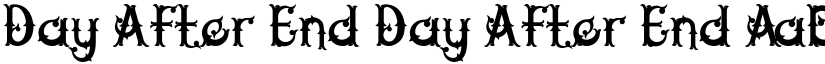 Day After End Day After End font