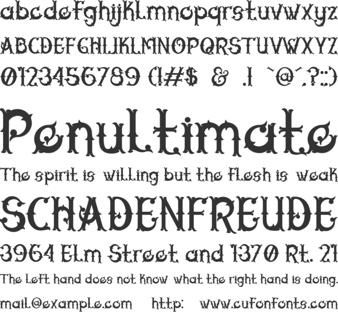 Day After End font preview