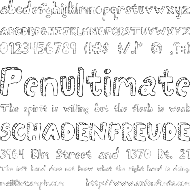 Fh Scribble font preview