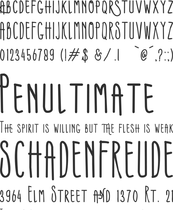 summers font preview