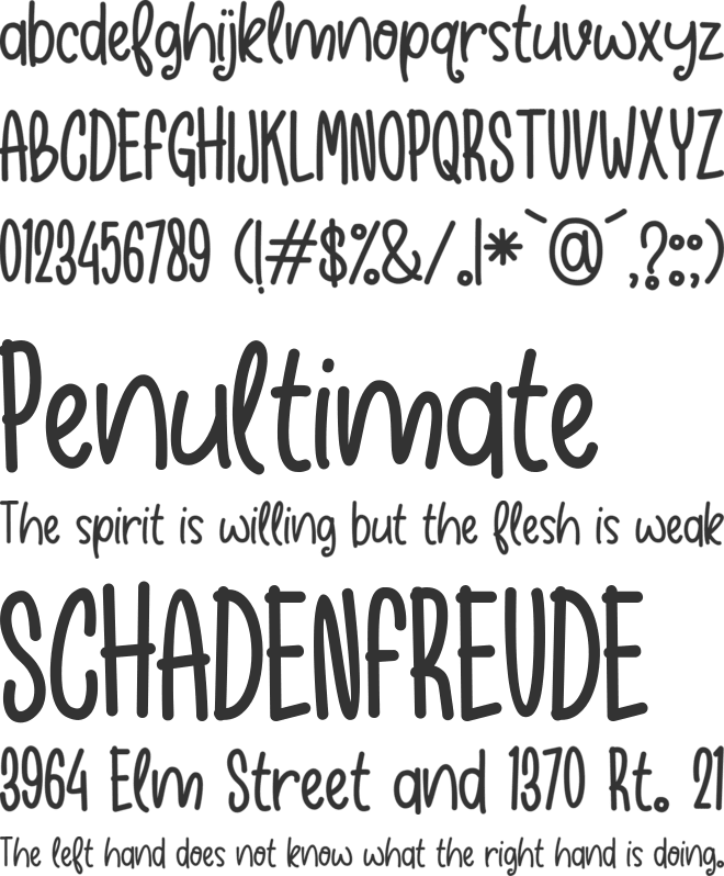 Crunchy Burn font preview