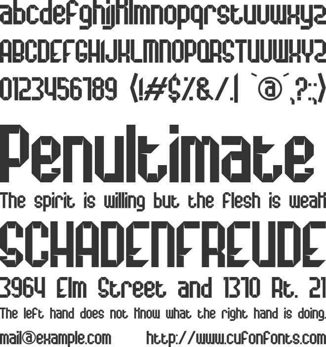 CEURETAS font preview