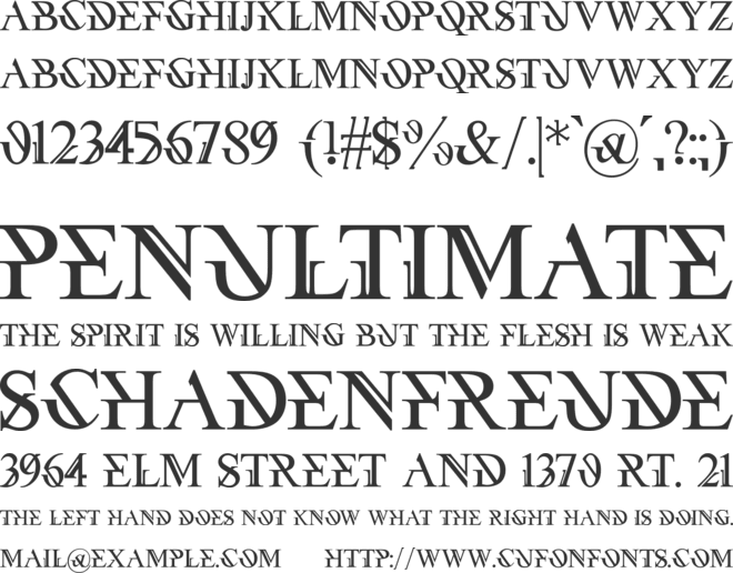 Urban Case font preview