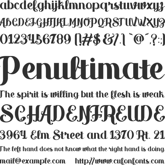 Yellow Orange Lettering font preview