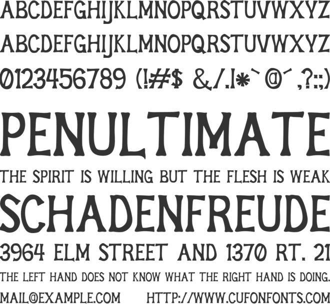 House of Glory font preview