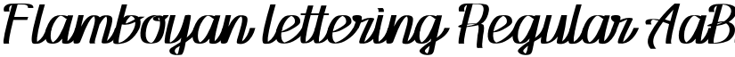 Flamboyan lettering Regular font