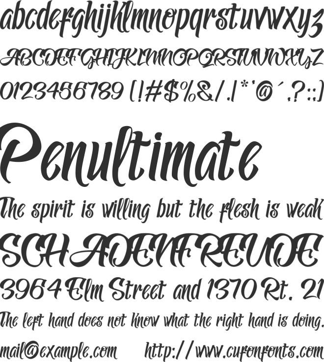 Lemonade Script font preview